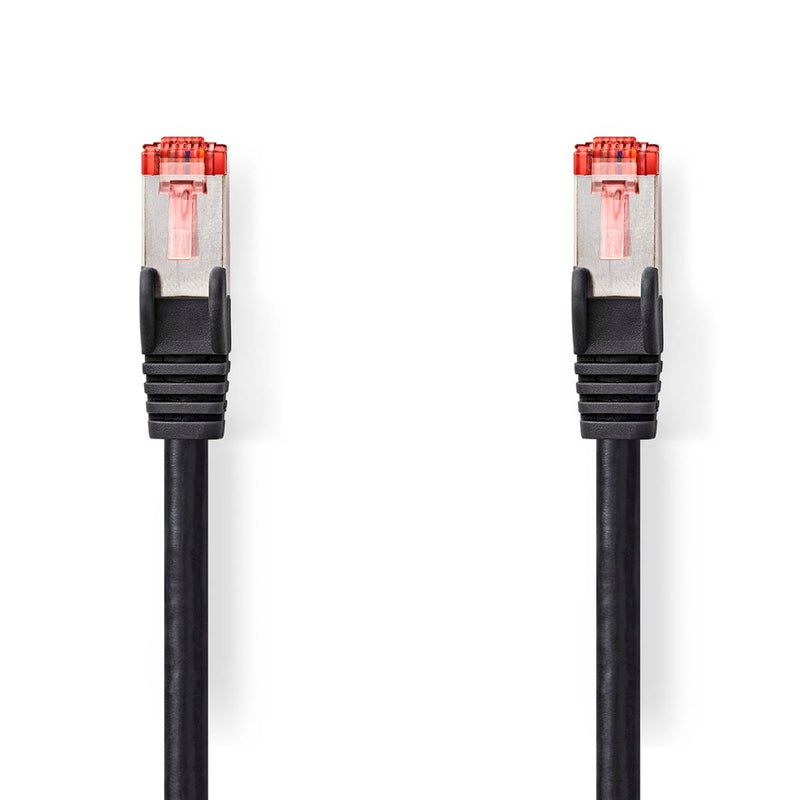 Nedis CCGL85221BK30 Cat6-kabel Rj45 Male Rj45 Male S/ftp 3.00 M Rond Lszh Zwart Label