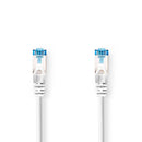 Nedis CCGL85330WT20 Cat6a-kabel S/ftp Rj45 Male Rj45 Male 2.00 M Snagless Rond Lszh Wit Label