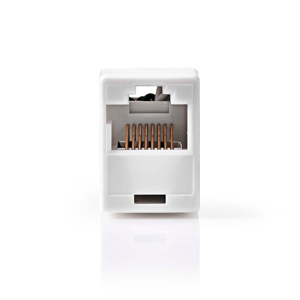 Nedis CCGB89005WT Netwerkkoppeling Cat5 Onafgeschermd Rj45 Female Rj45 Female Recht Abs Doos