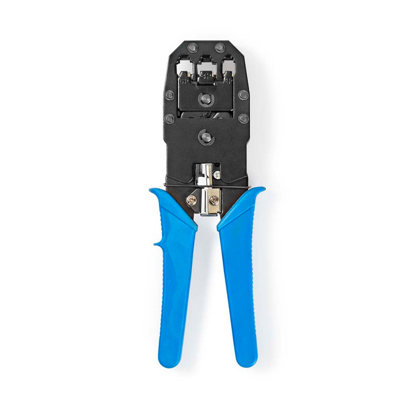 Nedis CCGB89510BU Krimptang Cat5 / Cat5e / Cat6 / Cat6a / Rj10 / Rj11 / Rj45 Snijden / Strippen / T