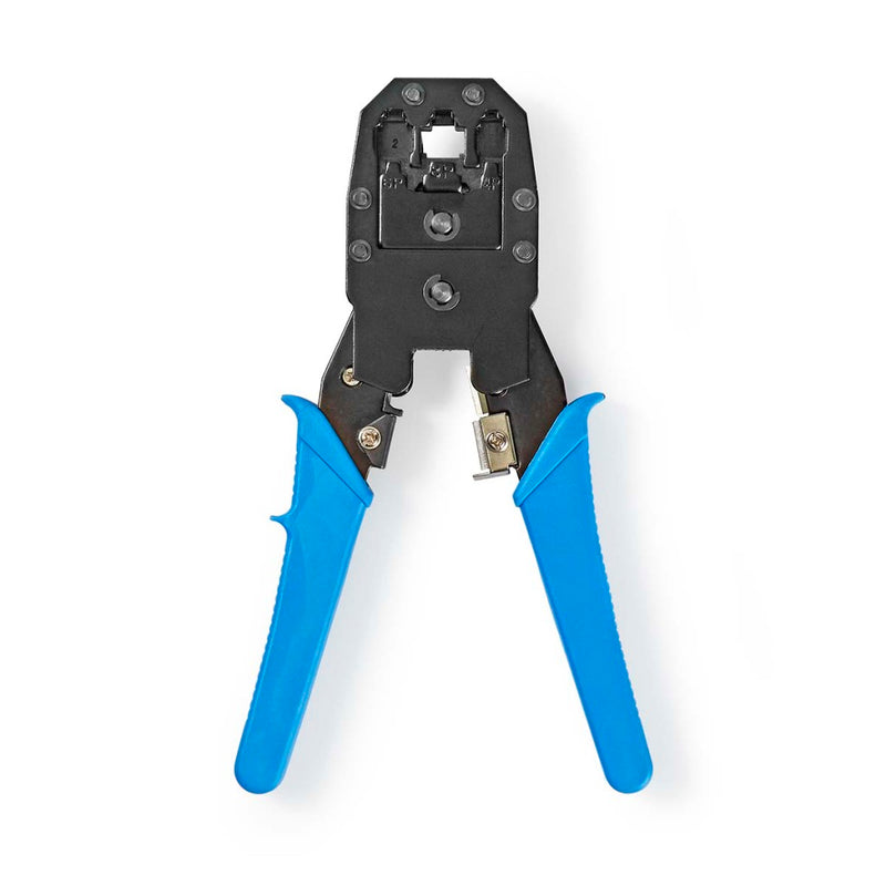 Nedis CCGB89510BU Krimptang Cat5 / Cat5e / Cat6 / Cat6a / Rj10 / Rj11 / Rj45 Snijden / Strippen / T