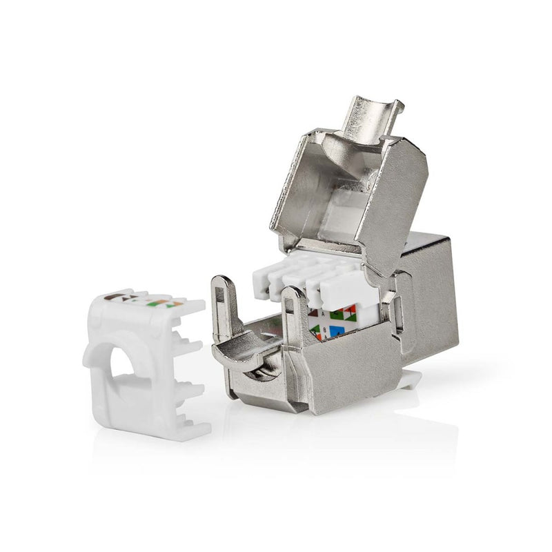 Nedis CCGB89740ME Keystone Cat7 Rj45 Female S/ftp Metaal Doos