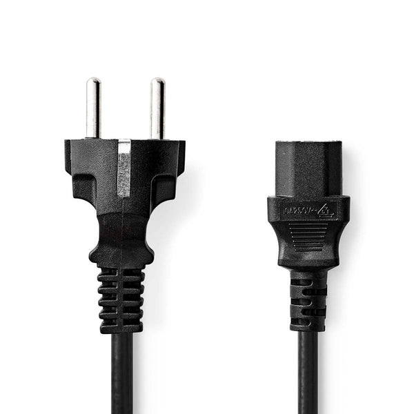 Nedis CEGL10030BK50 Stroomkabel Type F (cee 7/7) Male Iec-320-c13 Recht Recht Vernikkeld 5.00 M Ron