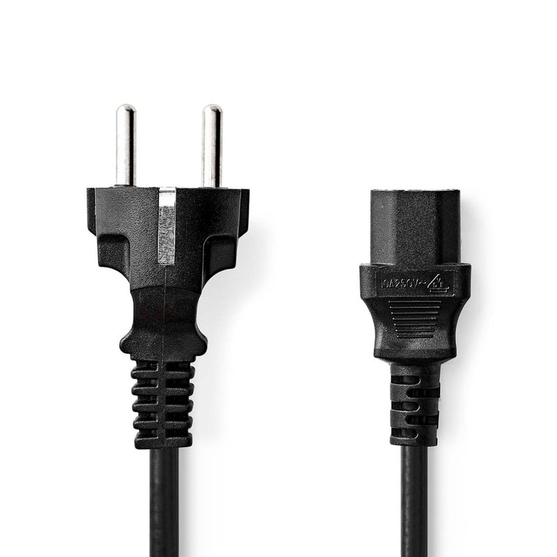 Nedis CEGL10030BK50 Stroomkabel Type F (cee 7/7) Male Iec-320-c13 Recht Recht Vernikkeld 5.00 M Ron