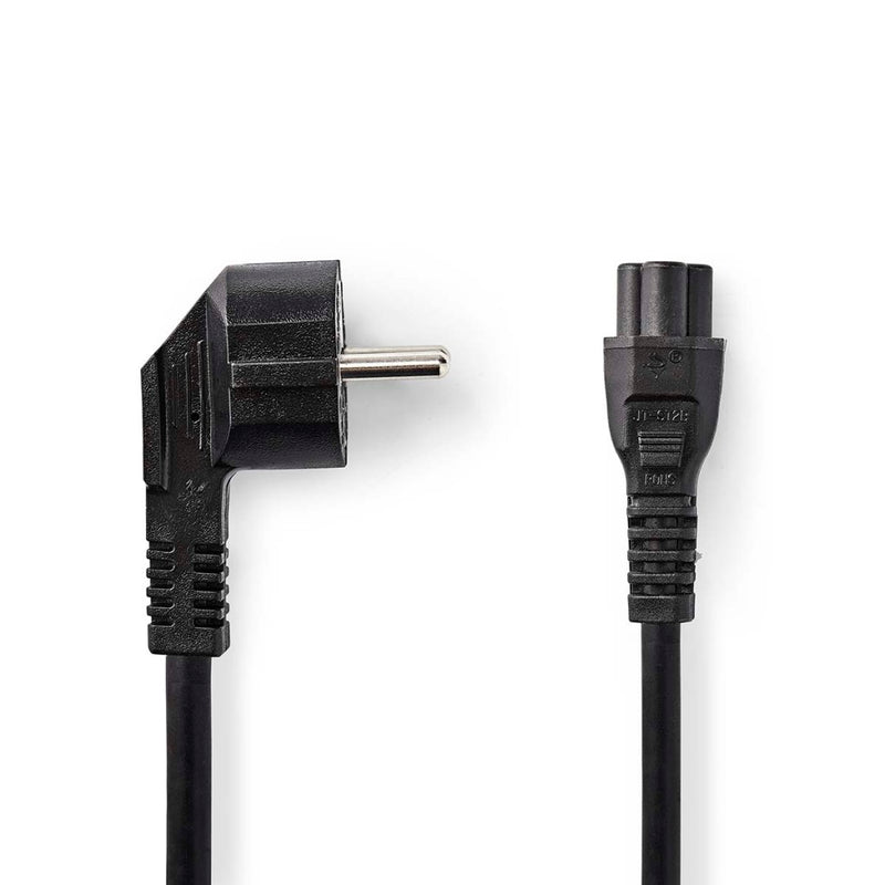 Nedis CEGL10100BK50 Stroomkabel Type F (cee 7/7) Male Iec-320-c5 Gehoekt Recht Vernikkeld 5.00 M Ro