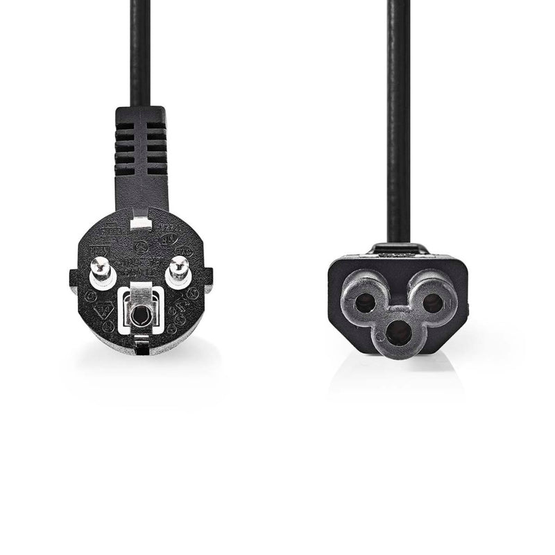 Nedis CEGL10100BK50 Stroomkabel Type F (cee 7/7) Male Iec-320-c5 Gehoekt Recht Vernikkeld 5.00 M Ro