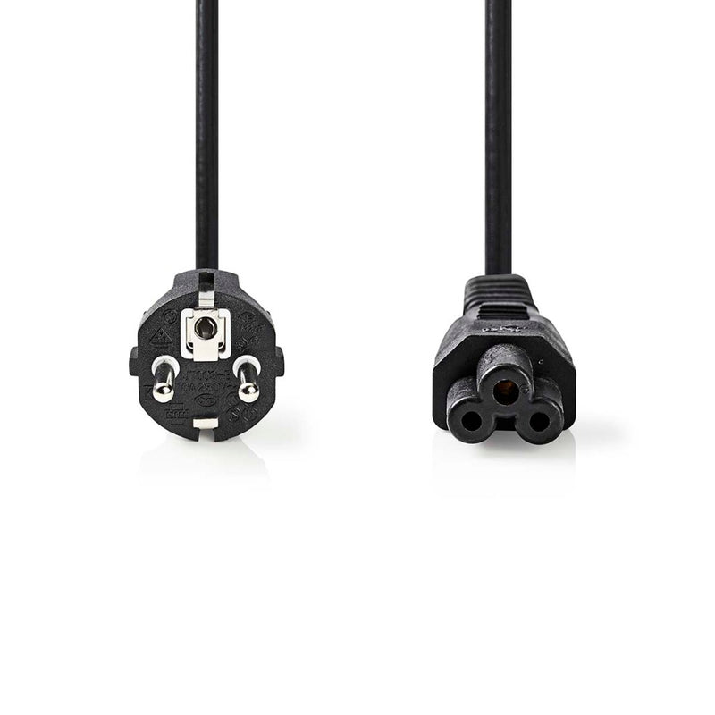 Nedis CEGL10130BK20 Stroomkabel Type F (cee 7/7) Male Iec-320-c5 Recht Recht Vernikkeld 2.00 M Rond