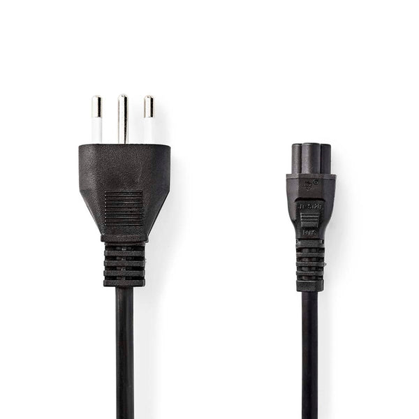 Nedis CEGL11320BK20 Stroomkabel Itali&euml; Male Iec-320-c5 Recht Recht Vernikkeld 2.00 M Rond Pvc