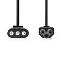 Nedis CEGL11320BK20 Stroomkabel Itali&euml; Male Iec-320-c5 Recht Recht Vernikkeld 2.00 M Rond Pvc