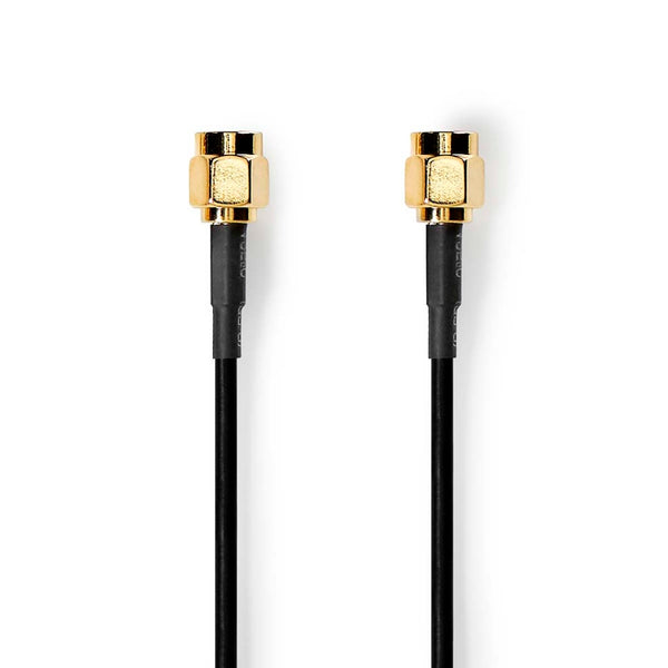 Nedis CSGL02000BK10 Antennekabel Sma Male Sma Male Verguld 50 Ohm Enkelvoudig Afgeschermd 1.00 M Ro