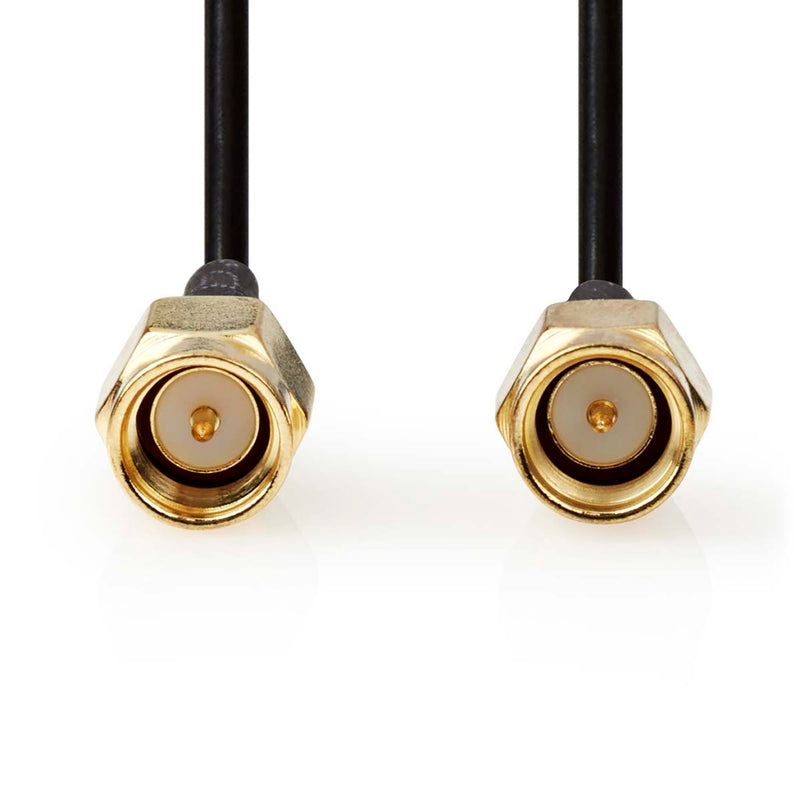 Nedis CSGL02000BK10 Antennekabel Sma Male Sma Male Verguld 50 Ohm Enkelvoudig Afgeschermd 1.00 M Ro