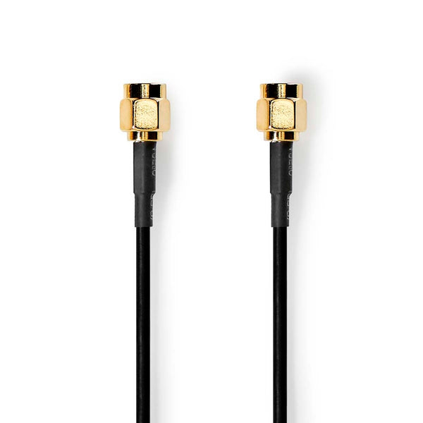 Nedis CSGL02000BK50 Antennekabel Sma Male Sma Male Verguld 50 Ohm Enkelvoudig Afgeschermd 5.00 M Ro