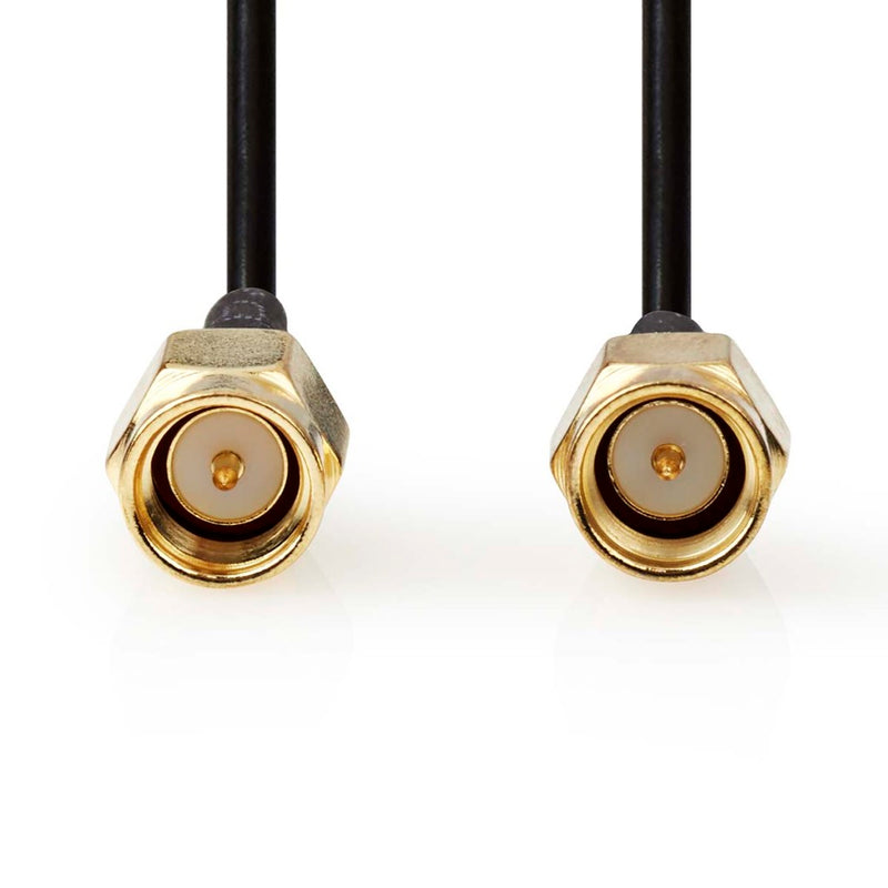 Nedis CSGL02000BK50 Antennekabel Sma Male Sma Male Verguld 50 Ohm Enkelvoudig Afgeschermd 5.00 M Ro
