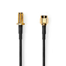 Nedis CSGL02010BK50 Antennekabel Sma Male Sma Female Verguld 50 Ohm Enkelvoudig Afgeschermd 5.00 M