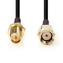 Nedis CSGL02210BK30 Antennekabel Rp-sma Male Rp-sma Female Verguld 50 Ohm Enkelvoudig Afgeschermd 3