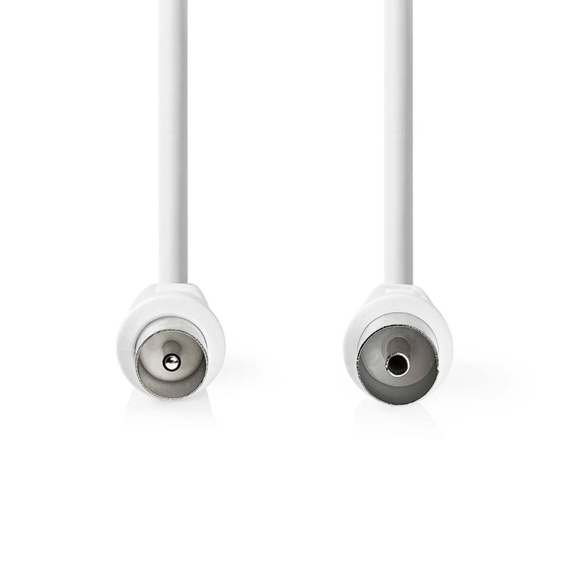 Nedis CSGL40000WT15 Coaxkabel Iec (coax) Male Iec (coax) Female Vernikkeld 90 Db 75 Ohm Dubbel Afge