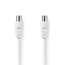 Nedis CSGL40000WT30 Coaxkabel Iec (coax) Male Iec (coax) Female Vernikkeld 90 Db 75 Ohm Dubbel Afge