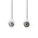 Nedis CSGL40000WT30 Coaxkabel Iec (coax) Male Iec (coax) Female Vernikkeld 90 Db 75 Ohm Dubbel Afge
