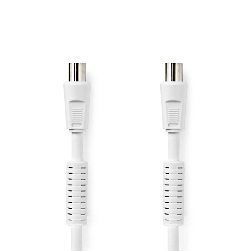 Nedis CSGL40020WT10 Coaxkabel Iec (coax) Male Iec (coax) Female Vernikkeld 120 Db 75 Ohm Viervoudig