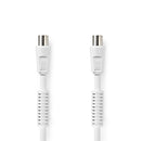 Nedis CSGL40020WT15 Coaxkabel Iec (coax) Male Iec (coax) Female Vernikkeld 120 Db 75 Ohm Viervoudig