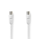 Nedis CSGL40200WT30 Coaxkabel Iec (coax) Male Iec (coax) Male Vernikkeld 90 Db 75 Ohm Dubbel Afgesc