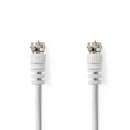 Nedis CSGL41000WT10 Satelliet- En Antennekabel F-male F-male Vernikkeld 75 Ohm Dubbel Afgeschermd 1