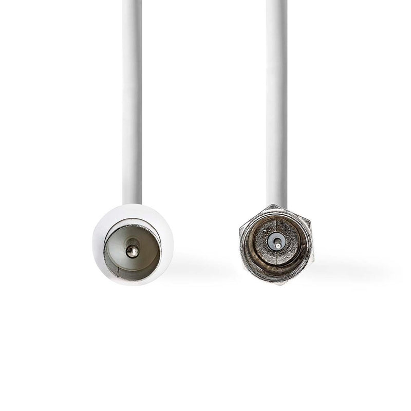 Nedis CSGL41800WT15 Satelliet- En Antennekabel F-male Iec (coax) Male Vernikkeld 75 Ohm Dubbel Afge