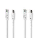 Nedis CSGL4500WT15 Coax- En Cat6-combikabel Iec (coax) Male / Rj45 Male Iec (coax) Female / Rj45 Ma