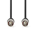 Nedis CVGL01000BK20 Bnc-videokabel Bnc Male Bnc Male Vernikkeld 75 Ohm 2.00 M Rond Pvc Zwart Label