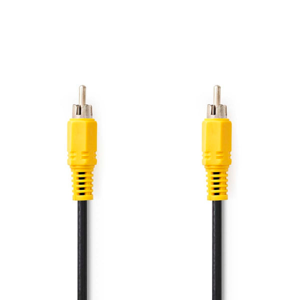 Nedis CVGL24100BK20 Composiet Videokabel Rca Male Rca Male Vernikkeld 480p 2.00 M Rond Pvc Zwart La