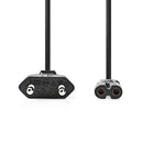 Nedis CEGL11042BK20 Stroomkabel Euro Male Iec-320-c7 Recht Recht Vernikkeld 2.00 M Gekruld Pvc Zwar