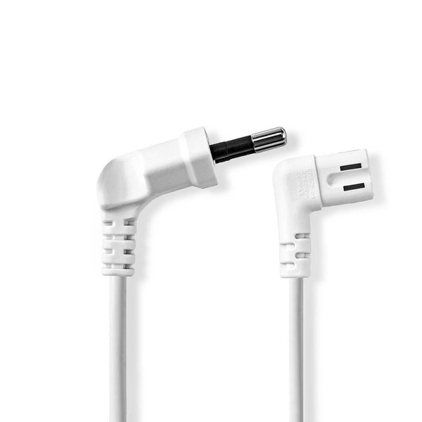 Nedis CEGL11055WT30 Stroomkabel Euro Male Iec-320-c7 Gehoekt Links Gehoekt Vernikkeld 3.00 M Plat P