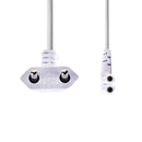 Nedis CEGL11055WT30 Stroomkabel Euro Male Iec-320-c7 Gehoekt Links Gehoekt Vernikkeld 3.00 M Plat P