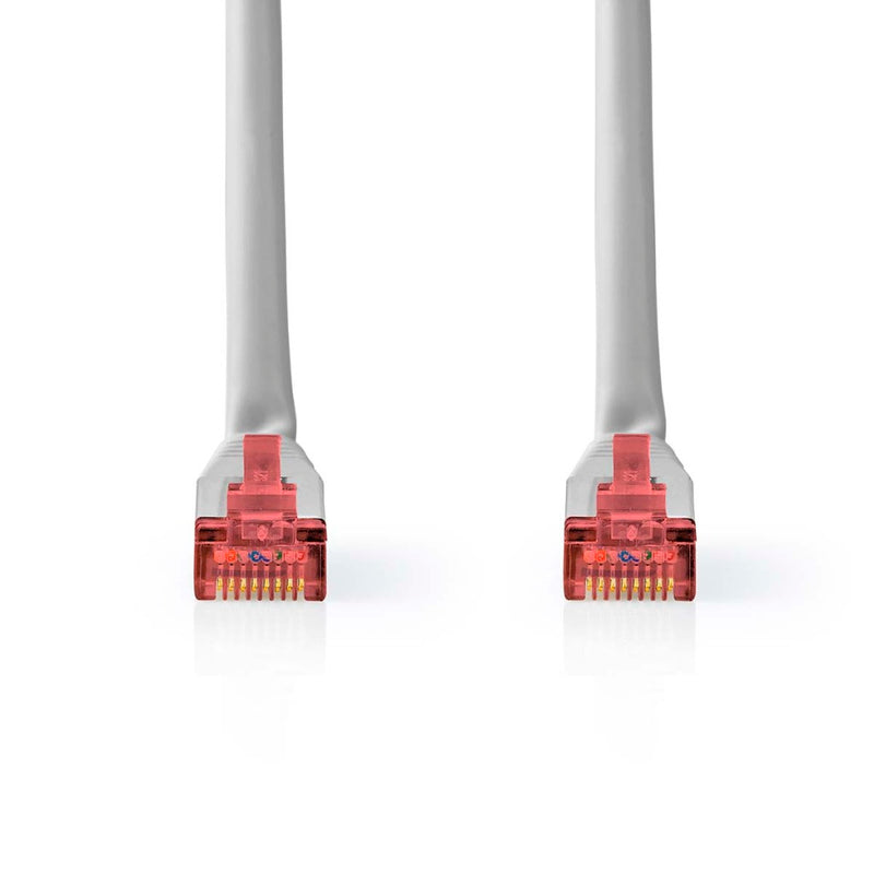 Nedis CCGL85220GY300 Cat6-kabel Rj45 Male Rj45 Male Sf/utp 30.0 M Rond Pvc Grijs Label