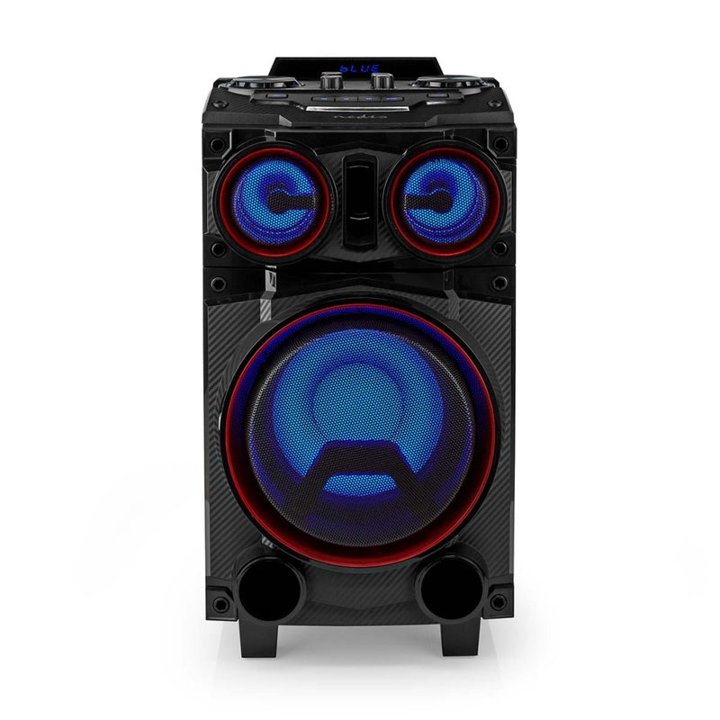 Nedis SPPT800BK Bluetooth&reg; Party Speaker Maximale Batterijduur: 6.5 Uur 120 W Handgreep Feestve