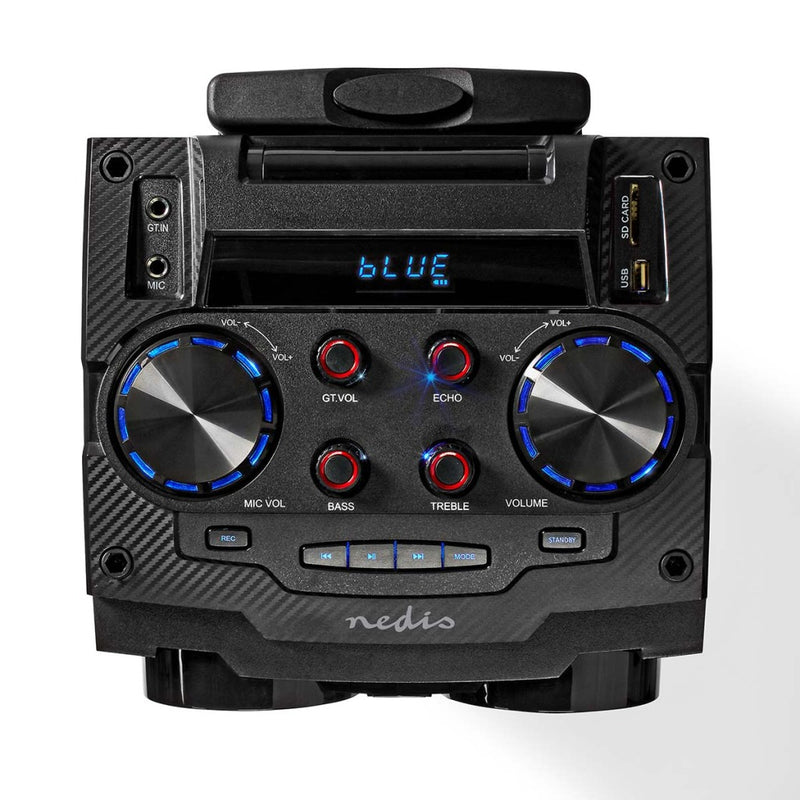 Nedis SPPT800BK Bluetooth&reg; Party Speaker Maximale Batterijduur: 6.5 Uur 120 W Handgreep Feestve