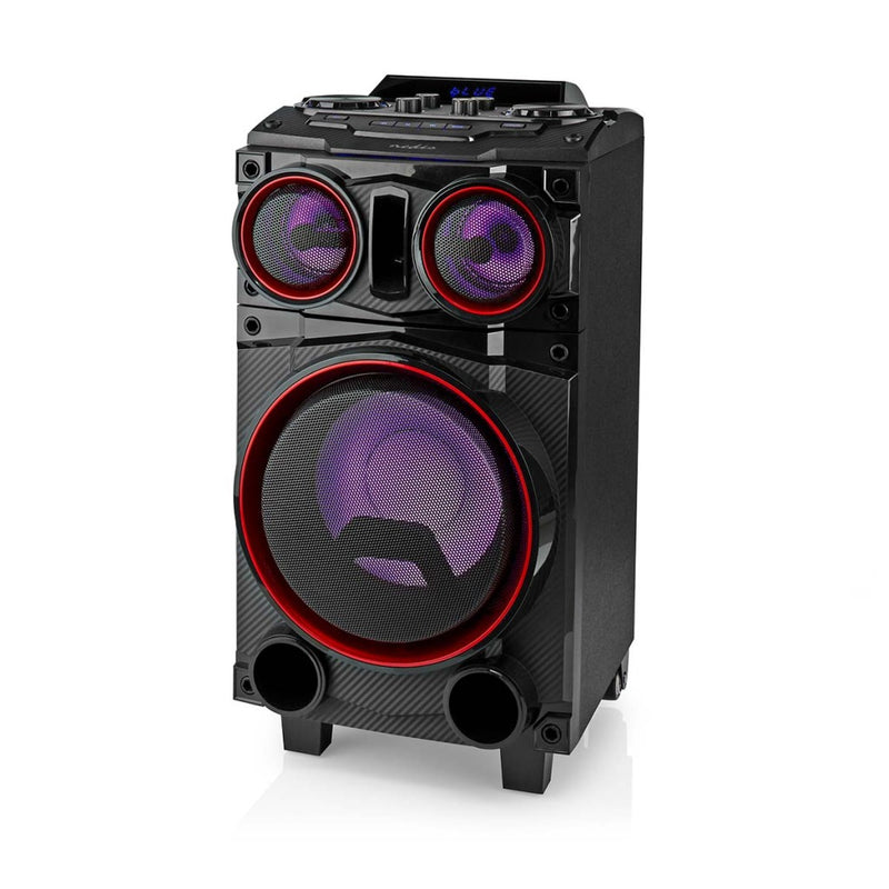 Nedis SPPT800BK Bluetooth&reg; Party Speaker Maximale Batterijduur: 6.5 Uur 120 W Handgreep Feestve