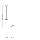 Kasavu - hanglamp - glas - ø12cm - warm wit licht