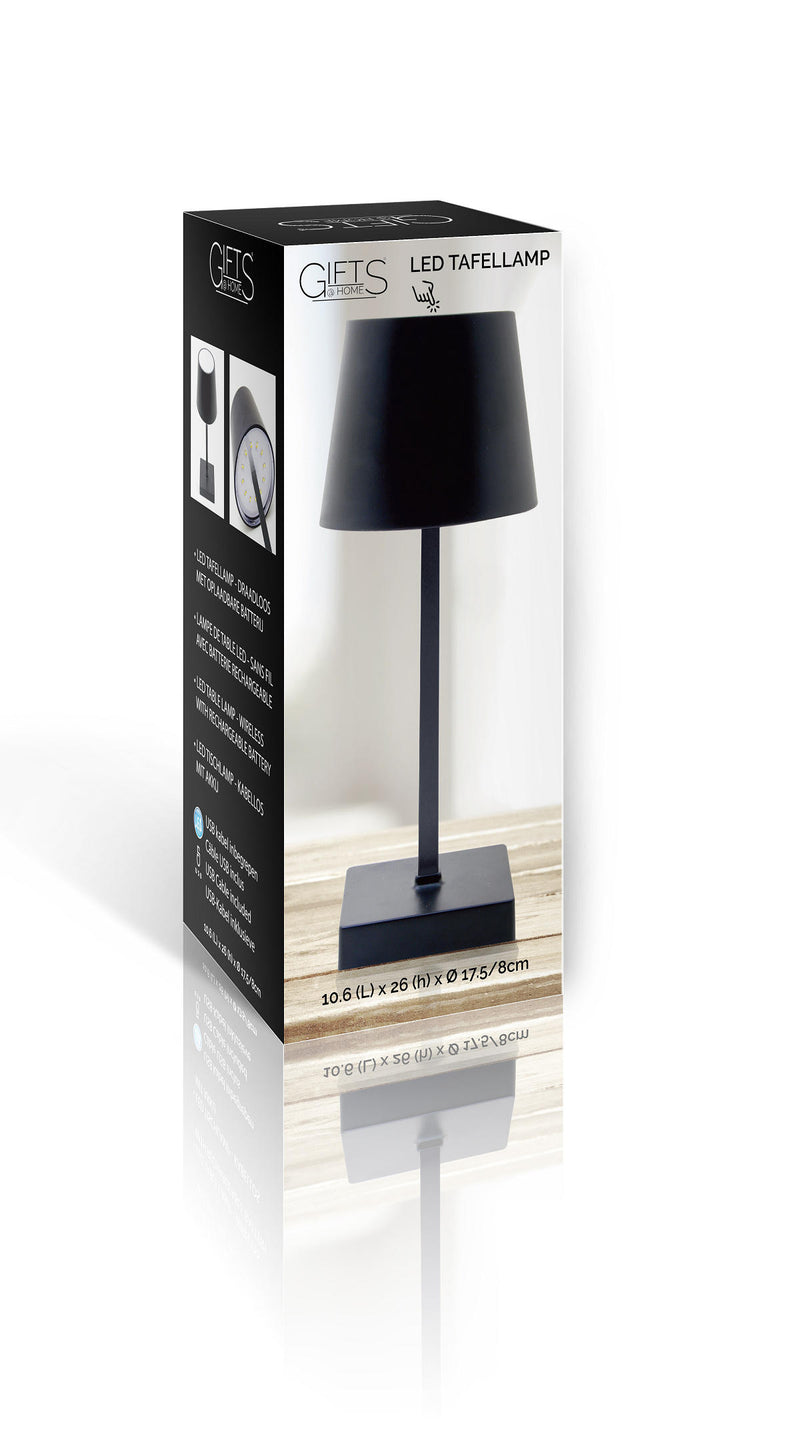 Tafellamp LED dimbaar  - Zwart incl.usb kabel