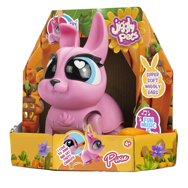 Jiggly Pets Konijn Pixie + Geluid Roze