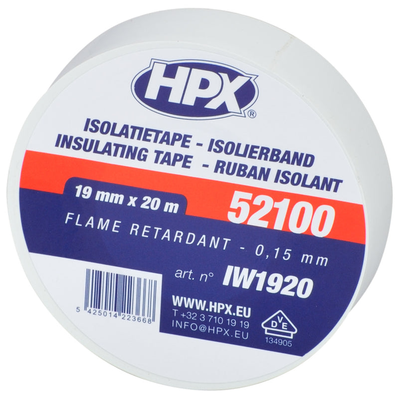 HPX Isolatietape Wit 19mmx20m