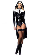 Saintlike Seductress Sexy Nun Costume - Black - XS/S
