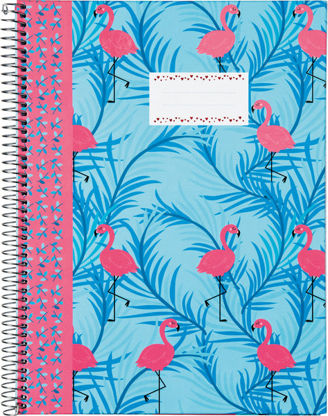 Kangaro K-80926 #!spiraalblok Flamingo A4 Hardcover Geruit 5 Mm 90-grams 80 Vel, 2-motieven