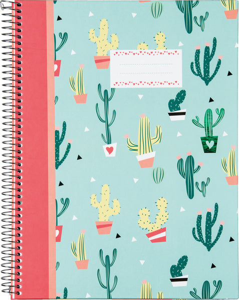 Kangaro K-81411 #!spiraalblok Cactus A4 Hardcover Geruit 5 Mm 90-grams 80 Vel, 2-motieven