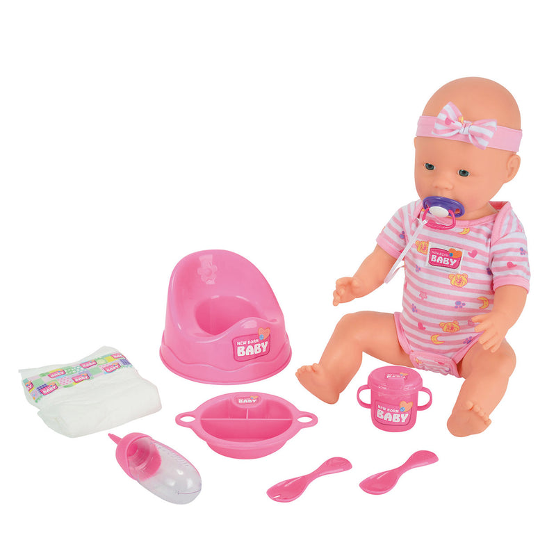 New Born Baby Drink- en Plaspop, 8dlg.