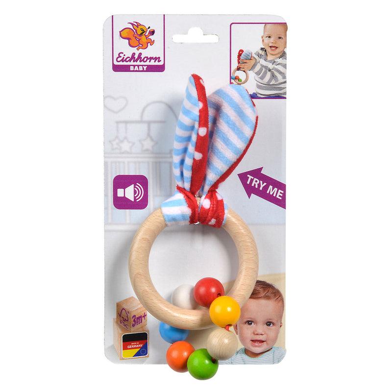 Eichhorn Baby Houten Grijpring met Oren