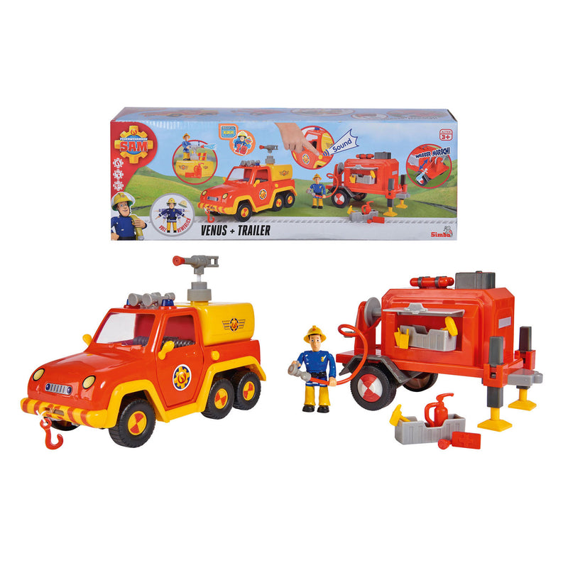 Brandweerman Sam Venus met Aanhangwagen