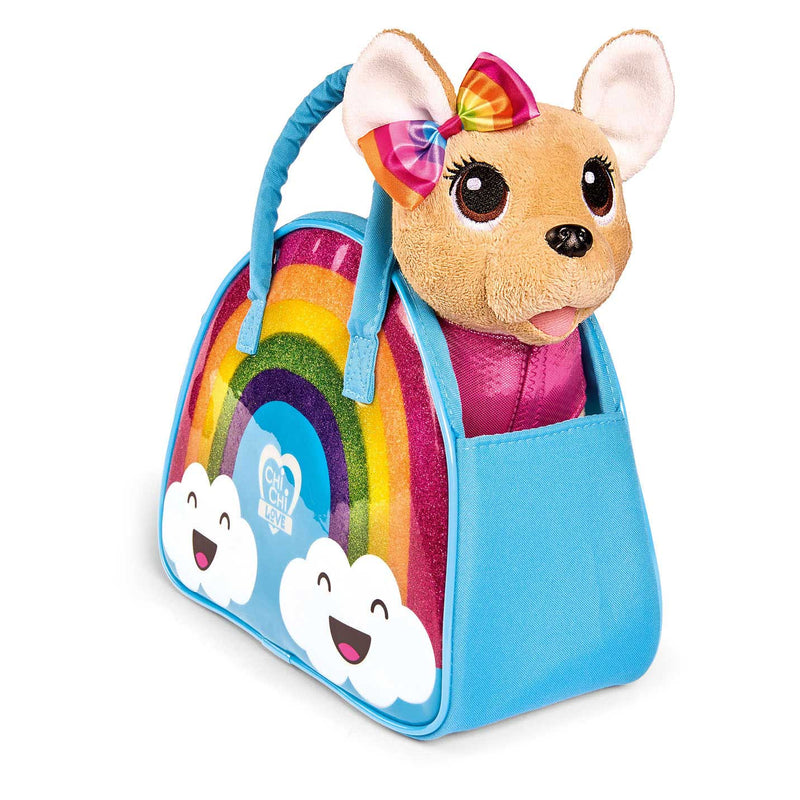 Chi Chi Love Rainbow Knuffelhond in tas