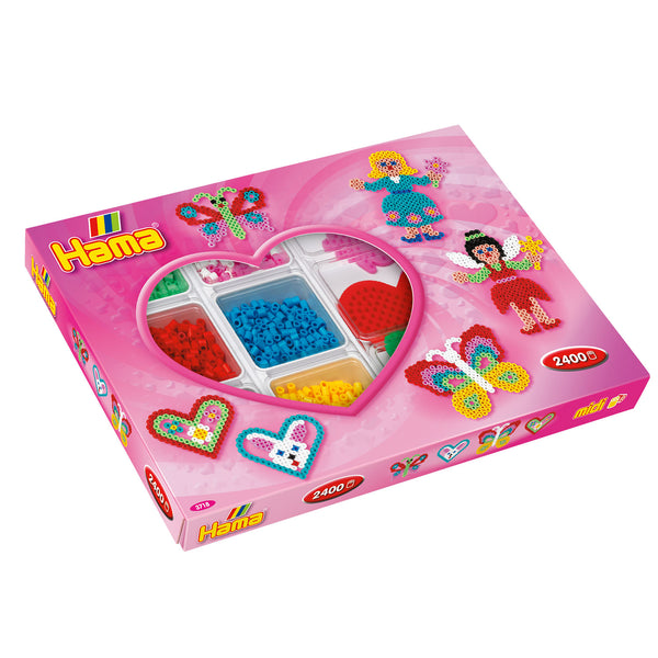 Hama Strijkkralenset - Hartjes en Vlinders, 2400st.