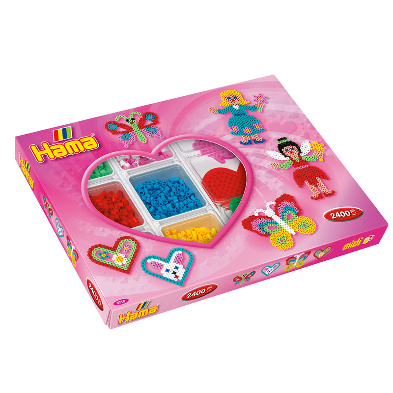 Hama Strijkkralenset - Hartjes en Vlinders, 2400st.